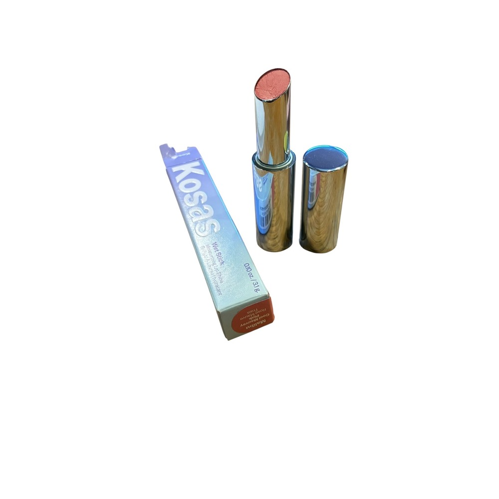 Kosas Wet Stick Moisturizing Sheer Lip Shine Malibu Cool Mauve Pink READ